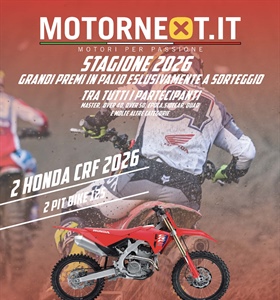 Due Honda CRF come montepremi per il campionato Motornext Area nord Ovest!